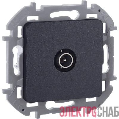 Розетка телевизионная оконечная TV Inspiria 10дБ 5-862мГц механизм антрацит IEK 673873