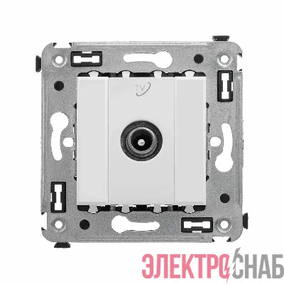 Розетка телевизионная проходная TV СП Avanti "Белое облако" DKC 4400513