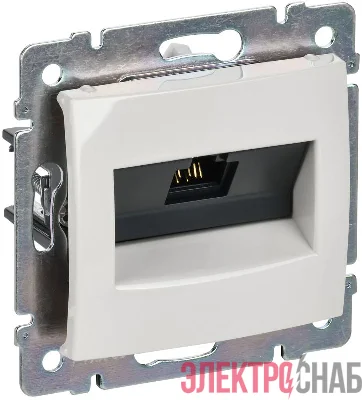 Розетка компьютерная 1-м СП Valena RJ45 UTP механизм бел. (DIY-упак.) IEK 694286