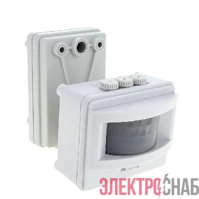 Датчик движения (ИК) MS-01 (ДД) на прожектор 1200Вт 120град. до 12м IP44 бел. EKF dd-ms-01-w