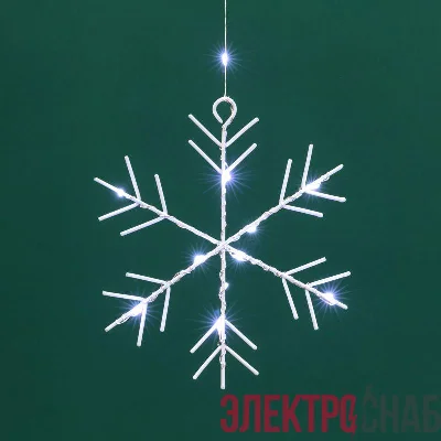 Гирлянда светодиодный занавес из росы с фигурами снежинок IP20 USB + пульт управления бел. Neon-Night 315-845