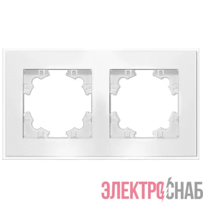 Рамка 2-м Афина стеклянная бел. UNIVersal 2243