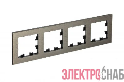 Рамка 4-м ATLASDESIGN NATURE металл латунь SchE ATN312204