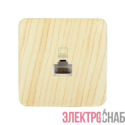 Розетка компьютерная 1-м ОП VIOLA беленый дуб LEZARD 751-5200-139