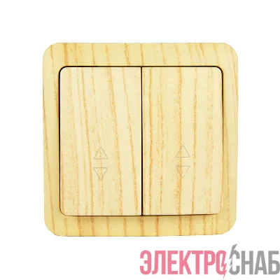 Выключатель 2-кл. ОП VIOLA проходной 10А IP20 беленый дуб LEZARD 751-5200-106