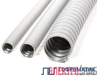 Металлорукав в ПВХ-изоляции Р3-ЦПнг 18 d18 сер. (уп.50м) ГОФРОМАТИК zeta44504