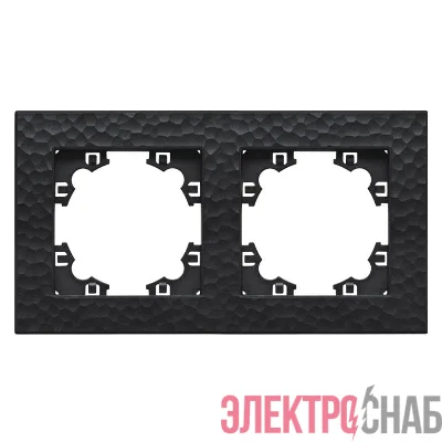 Рамка 2-м Афина фактурная универс. графит Universal A10044-Gr