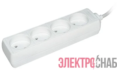 Удлинитель 4х1.5м без заземл. 10А IP20 У4 2P 250В 2х0.75 IEK WYP10-06-04-01-N