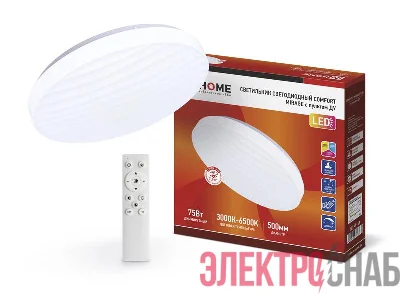 Светильник светодиодный COMFORT MIRAGE 75Вт 230В 3000-6500К 6000лм 500х70мм с пультом ДУ IN HOME 4690612035130