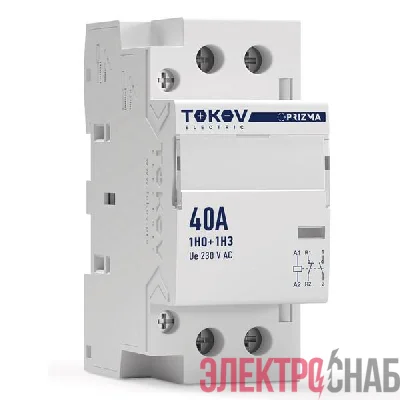 Контактор модульный 36мм 40А 230В АС 1НО 1НЗ PRIZMA TOKOV ELECTRIC TKE-PZ-MC-2-40-230-11