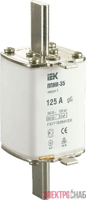 Вставка плавкая ППНИ-35 125А габарит 1 ИЭК DPP30-125