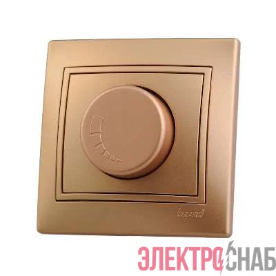 Светорегулятор СП 1000Вт Мира метал. зол. Lezard 701-1313-157