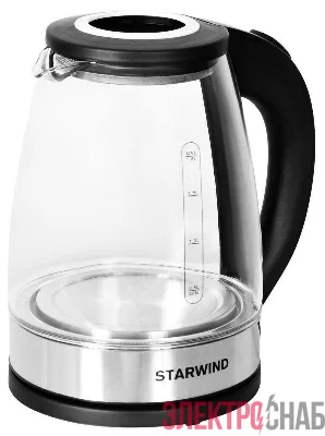 Чайник 1.7л. 1700Вт (стекло)черн. SKG2082 STARWIND 1419834
