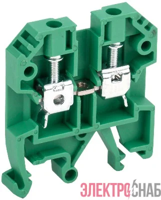 Клемма винтовая КВИ-4кв.мм зел. IEK YZN30-004-K06