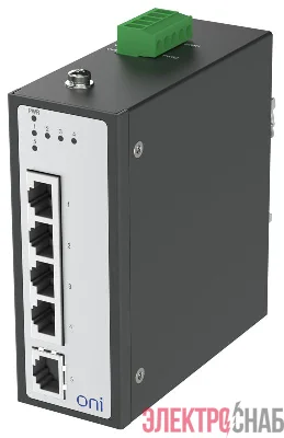 Коммутатор промышленный неуправляемый ISU-430 Ethernet 5 портов 10/100BaseT разъем RJ45 24В AC/12/24/48В DC с резервированием ONI ISU-430-5FE0000000000