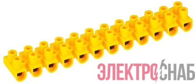 Колодка клеммная ЗВИ-30 н/г 6-16кв.мм 12 пар желт. IEK UZV7-030-10