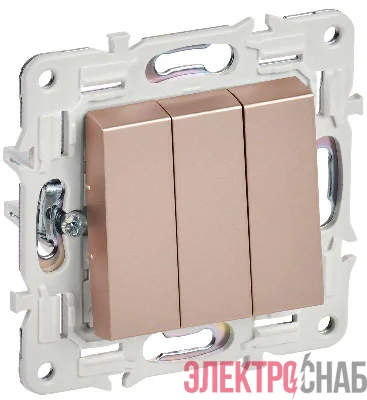 Выключатель 3-кл. SKANDY 10А SK-V11Sa песочн. IEK SK-V30-0-10-K98