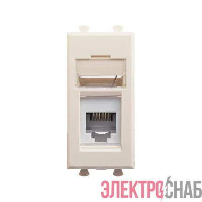 Розетка телефонная 1мод. Avanti "Ванильная дымка" RJ12 модульная DKC 4405311
