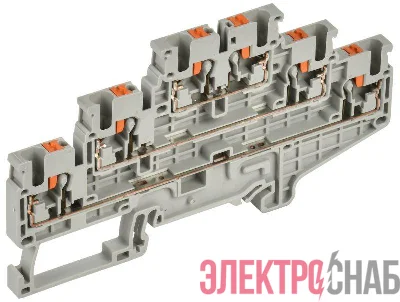 Колодка клеммная CP-ML 3 ур. 2.5кв.мм сер. IEK YCT23-00-3-K03-002