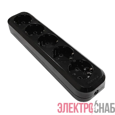 Колодка удлинителя 5-м с заземл. АБС-пластик черн. UNIVersal 2238
