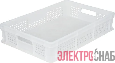 Ящик 600х400х120 мороз. перфорированный, с ручками  натуральный 704.01.01 м 704.01.01 м