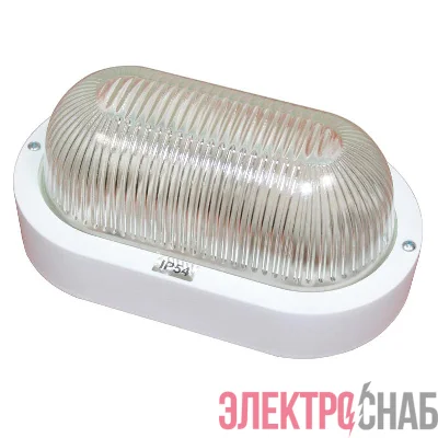 Светильник "Банник" 1401 НПП 03-60-021 IP54 овал малый бел. пласт. Элетех 1005500883