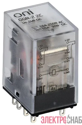 Реле общего назначения OGR-2 2C 24В DC ONI OGR-2-2C-DC24V