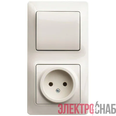 Блок комбинированный GLOSSA розетка + выкл. 1-кл. беж. SchE GSL000260