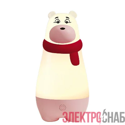 Светильник светодиодный настольный JS7-BEAR-rd МИШКА ночник аккумуляторный диммер IP20 красн. JazzWay 5061231