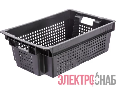 Ящик 600х400х200 1,4кг.  чёрный 102 102