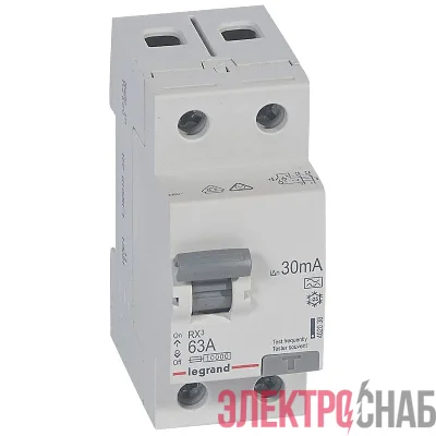 Выключатель дифференциального тока (УЗО) 2п 63А 30мА тип A RX3 ИЭК Leg 402038