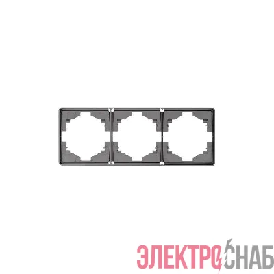 Рамка 3-м ROUND MIELE титан Kranz KR-78-0753-2