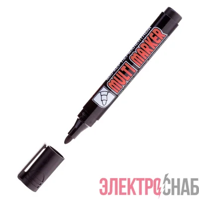 Маркер перманентный "Multi Marker" 3мм пулевидный черн. Crown Б0048239
