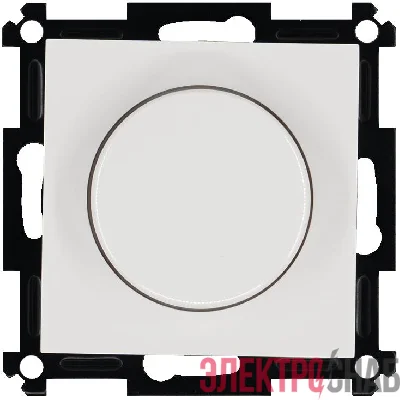 Светорегулятор поворотно-нажимной универс. (диммер) 3-500Вт LED 3-250Вт HV - 500Вт механизм бел. Jasmart G4012W-500RV