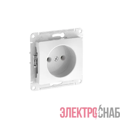Розетка Glossa 16А без заземл. быстрозажим. клем. механизм бел. SE GSL000141S