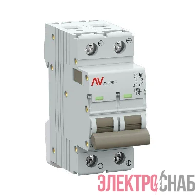 Выключатель автоматический модульный 2п C 4А 6кА AV-6 AVERES EKF mcb6-DC-2-04C-av