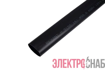 Трубка термоусадочная среднестен. клеевая 55/16 1м черн. Rexant 26-0055