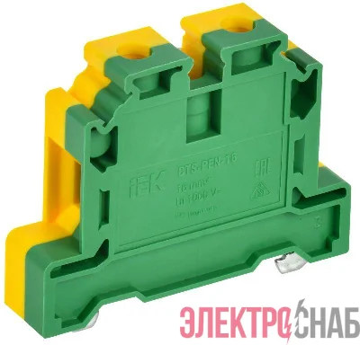 Колодка клеммная CTS-PEN земля 16кв.мм жел./зел. IEK YCT11-00-K52-016