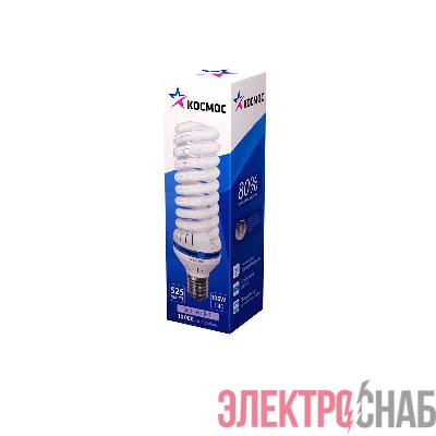 Лампа люминесцентная компакт. SPC 105Вт E40 спиральная 4000К КОСМОС LKsmT5SPC105WE4042_m