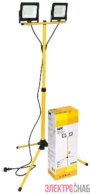 Прожектор светодиодный СДО 06-2x50Ш 6500К IP65 штатив черн. IEK LPDO606-2X050-65-K02