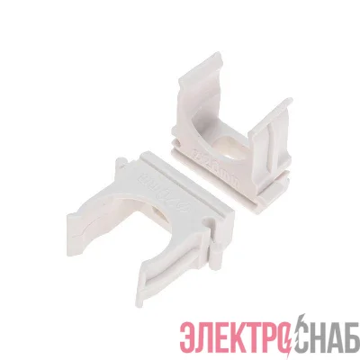 Держатель для труб (клипса) d20мм бел. (уп.100шт) Rexant 28-0120-6