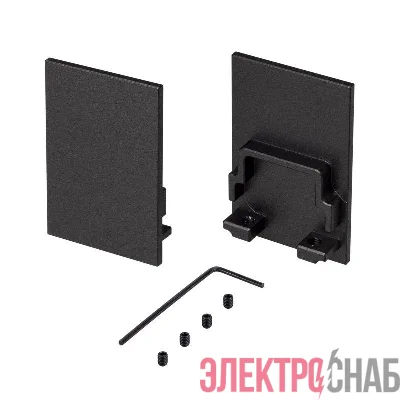 Заглушка SL-COMFORT-3551 BLACK глухая металл (комплект) Arlight 031794(1)