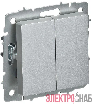 Выключатель перекрестный 2-кл. СП BRITE ВС10-2-3-БрА 10А механизм алюм. IEK BR-V23-0-10-K47