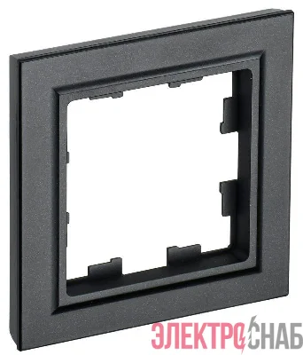 Рамка 1-м BRITE РУ-1-БрЧ черн. IEK BR-M12-K02
