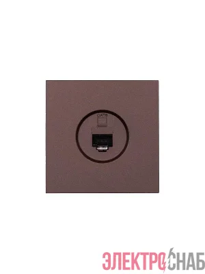 Розетка компьютерная 1-мест. СП ZIMA IP20 шоколад LEZARD 704-7388-140