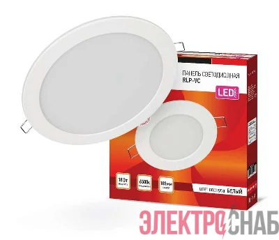 Светильник светодиодный RLP-VC 18Вт 6500К IP40 1440лм 230В 185мм круглый встраив. панель бел. (аналог Downlight) IN HOME 4690612024547