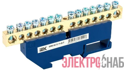 Шина нулевая на DIN-изол. ШНИ-8х12-14-Д-С IEK YNN10-812-14D-K07