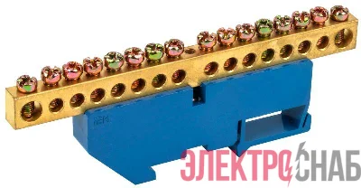 Шина нулевая на DIN-изол. ШНИ-8х12-16-Д-С IEK YNN10-812-16D-K07
