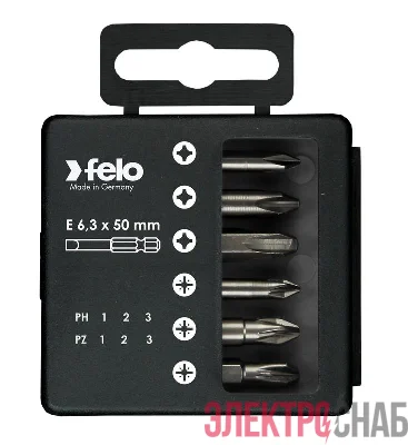Набор бит PZ/PH Industrial 50мм (уп.6шт) Felo 03291516