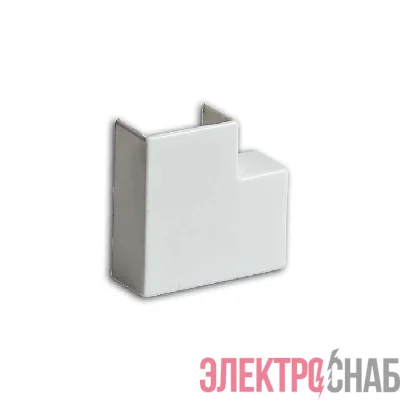 Угол плоский (поворот на 90град.) 16х16 бел. Рувинил ПВР-16х16